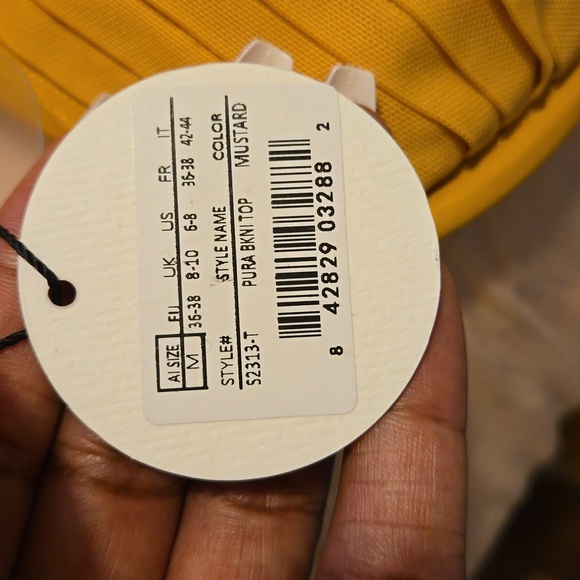 Andrea Iyamah Yellow Ribbed Bikini Top - Picture 4 of 4